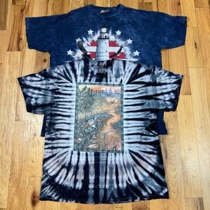 Lot of 2 vintage tshirts dubois gnome mountain lighthouse bald eagle men’s XL